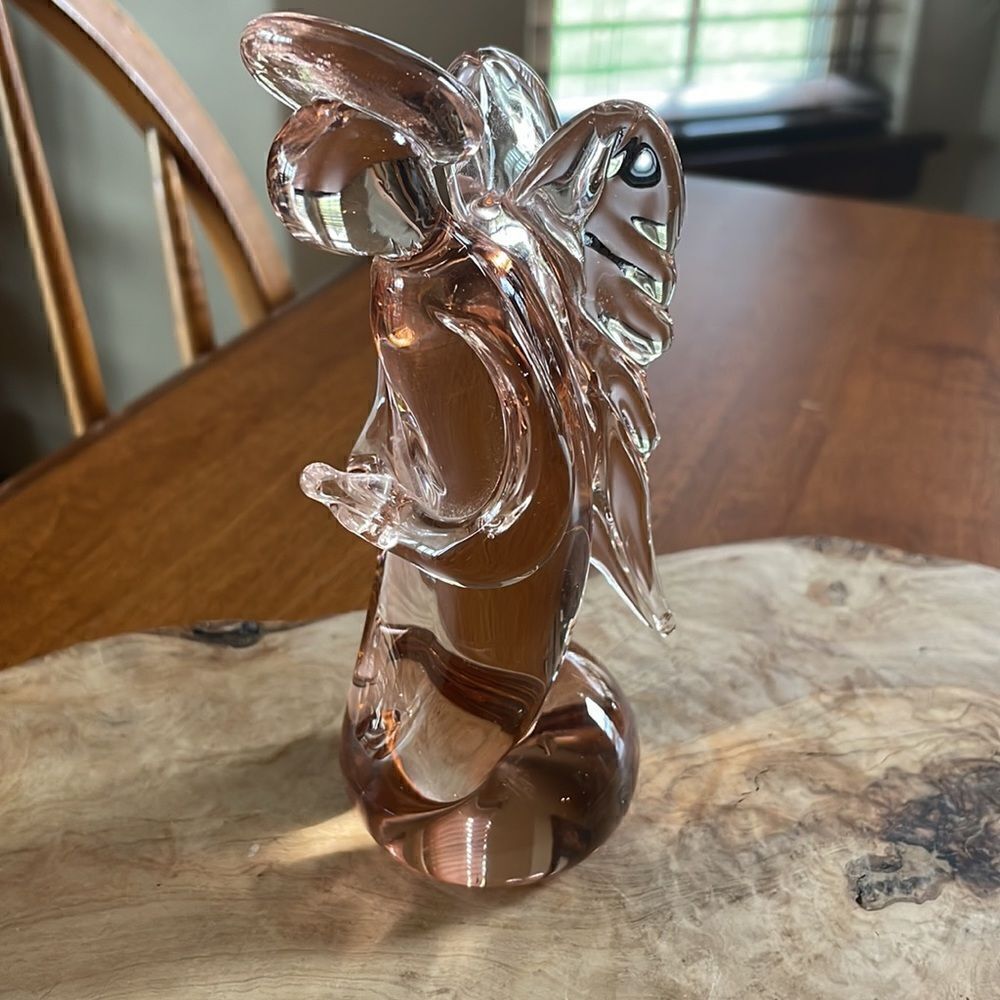 Vintage Murano Blown Glass Angel in Pink